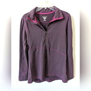 ExOfficio Mokha Purple Half Zip Sweater